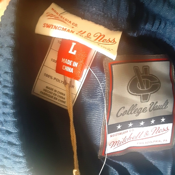 NWT Georgetown Hoyas Mitchell and Ness 95-96 Basketball Shorts Size Large NAVY - Picture 9 of 15